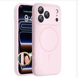 Silicone Protective Case for iPhone 17 Pro Max-LIGHT PINK